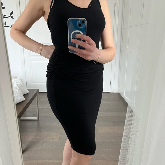 Riller & Fount Black Lycra Cotton Party Dress - Picture 3 of 7